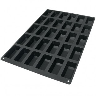Silikomart SQ006 30 Compartment Mini Cakes Silicone Baking Mold - 3 15/16
