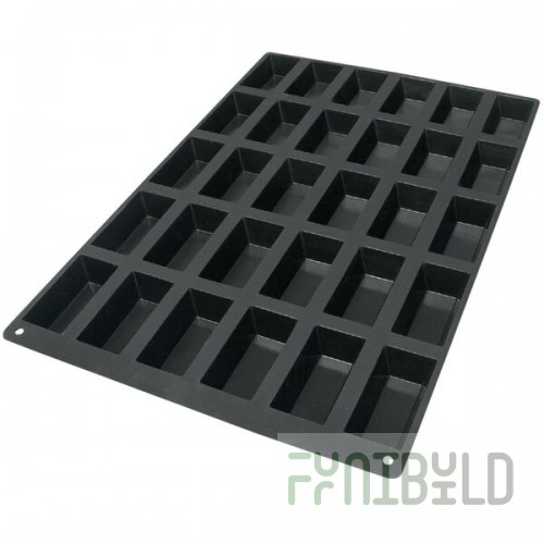 Silikomart SQ006 30 Compartment Mini Cakes Silicone Baking Mold - 3 15/16