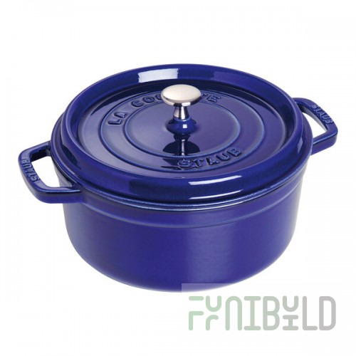 Staub 2.75 Qt. Dark Blue Enameled Cast Iron Dutch Oven 1004286