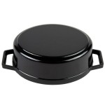GET Heiss 12 oz. Black Enamel Coated Cast Aluminum Mini Coated Cast Aluminum Oval Pot with Lid CA-103-BK/BK/CC GET Heiss 12 oz. Black Enamel Coated Cast Aluminum Mini Coated Cast Aluminum Oval Pot with Lid CA-103-BK/BK/CC