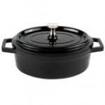 GET Heiss 12 oz. Black Enamel Coated Cast Aluminum Mini Coated Cast Aluminum Oval Pot with Lid CA-103-BK/BK/CC GET Heiss 12 oz. Black Enamel Coated Cast Aluminum Mini Coated Cast Aluminum Oval Pot with Lid CA-103-BK/BK/CC