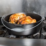 Lodge L12DO3 9 Qt. Pre-Seasoned Cast Iron Dutch Oven with Spiral Bail Handle