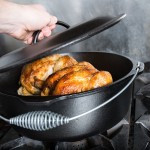 Lodge L12DO3 9 Qt. Pre-Seasoned Cast Iron Dutch Oven with Spiral Bail Handle