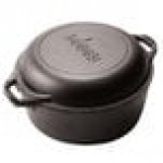 Lodge L12DO3 9 Qt. Pre-Seasoned Cast Iron Dutch Oven with Spiral Bail Handle