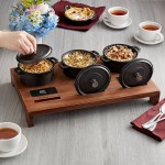 Valor 16 oz. Pre-Seasoned Mini Cast Iron Pot with Cover - 12/Case Valor 16 oz. Pre-Seasoned Mini Cast Iron Pot with Cover - 12/Case