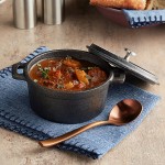 Valor 16 oz. Pre-Seasoned Mini Cast Iron Pot with Cover - 12/Case Valor 16 oz. Pre-Seasoned Mini Cast Iron Pot with Cover - 12/Case