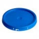 BWAY 5 Gallon Blue Round Pail Cover with Tear Skirt and Gasket - 10/Case BWAY 5 Gallon Blue Round Pail Cover with Tear Skirt and Gasket - 10/Case