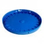BWAY 5 Gallon Blue Round Pail Cover with Tear Skirt and Gasket - 10/Case BWAY 5 Gallon Blue Round Pail Cover with Tear Skirt and Gasket - 10/Case