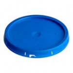 BWAY 5 Gallon Blue Round Pail Cover with Tear Skirt and Gasket - 10/Case BWAY 5 Gallon Blue Round Pail Cover with Tear Skirt and Gasket - 10/Case