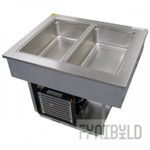 Delfield 8132-EFP Two Pan Drop In LiquiTec Refrigerated Cold Food Well