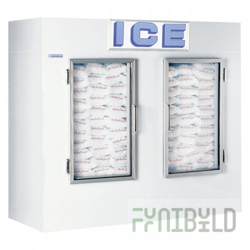 Polar Temp 850ADGP Two Door Auto Defrost Indoor Ice Merchandiser - 85 cu. ft.