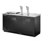 True TDD-3CT-S-HC 2 Single Tap Club Top Kegerator Beer Dispenser - Stainless Steel, (3) 1/2 Keg Capacity