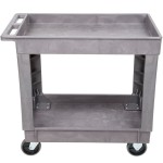 Lakeside 2521 Plastic Deep Well Two Shelf Utility Cart - 34 1/2 Lakeside 2521 Plastic Deep Well Two Shelf Utility Cart - 34 1/2