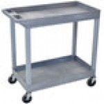 Lakeside 2521 Plastic Deep Well Two Shelf Utility Cart - 34 1/2 Lakeside 2521 Plastic Deep Well Two Shelf Utility Cart - 34 1/2