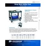 Lakeside 2521 Plastic Deep Well Two Shelf Utility Cart - 34 1/2 Lakeside 2521 Plastic Deep Well Two Shelf Utility Cart - 34 1/2