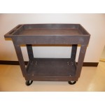 Lakeside 2521 Plastic Deep Well Two Shelf Utility Cart - 34 1/2 Lakeside 2521 Plastic Deep Well Two Shelf Utility Cart - 34 1/2