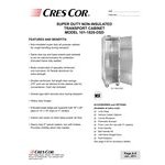 Cres Cor 101-1820-DSD Aluminum 20 Pan End Load Super-Duty Enclosed Non-Insulated Bun / Sheet Pan Rack - Assembled