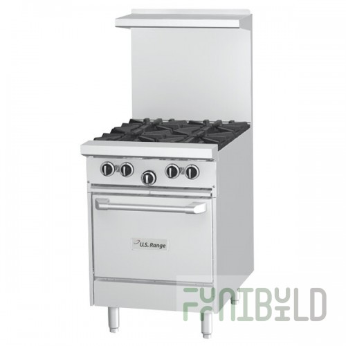 U.S. Range U24-2G12L LP U Series Liquid Propane 2 Burner 24