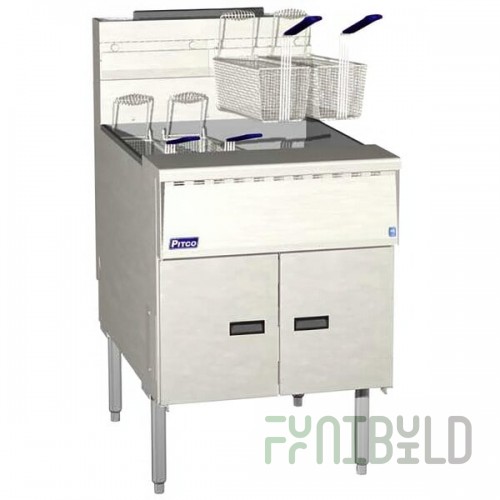 Pitco® SGM24-SSTC MegaFry Natural Gas 140-150 lb.Floor Fryer with Solid State Thermostatic Controls - 165,000 BTU