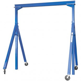 Vestil AHS-8-15-14 15' x 14' Steel Gantry Crane with Adjustable Height and Locking Casters - 8,000 lb. Capacity Vestil AHS-8-15-14 15' x 14' Steel Gantry Crane with Adjustable Height and Locking Casters - 8,000 lb. Capacity