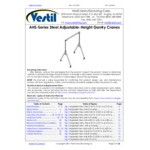 Vestil AHS-8-15-14 15' x 14' Steel Gantry Crane with Adjustable Height and Locking Casters - 8,000 lb. Capacity