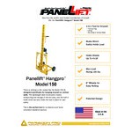 Paragon Pro Manufacturing Solutions 150 lb. Panellift Hangpro Vertical Drywall Lift 150 Paragon Pro Manufacturing Solutions 150 lb. Panellift Hangpro Vertical Drywall Lift 150
