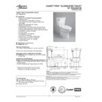 American Standard Cadet PRO 215CB104.020 White Vitreous China Floor-Mount Standard Height Elongated Toilet with High-Efficiency Tank and 10