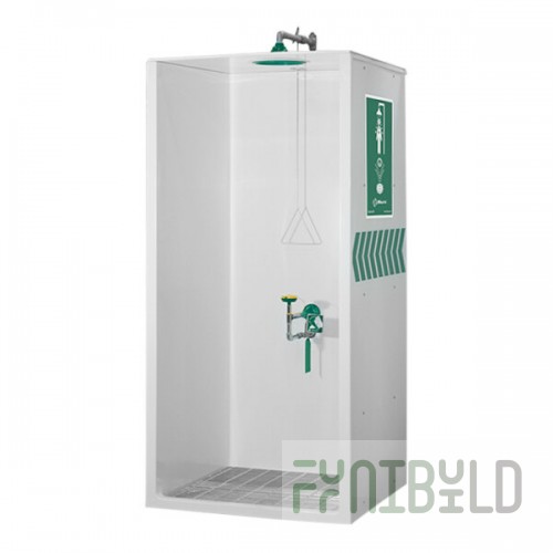 Haws Axion MSR 8605WC Booth-Enclosed Emergency Shower and Eye / Face Wash Station
