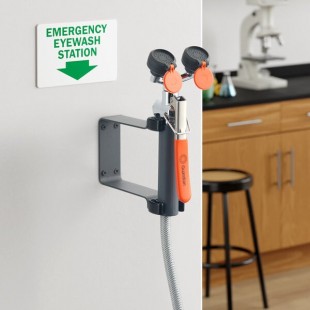 Guardian Equipment G5026BP Wall Mounted Eyewash Station with Drench Hose and Backflow Preventer