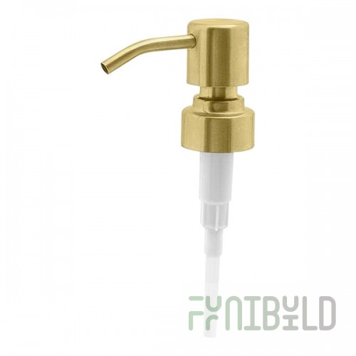 room360 Matte Brass Plastic Soap Dispenser Pump - 6/Case