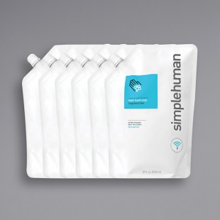 simplehuman CT1082 28 fl. oz. Fragrance Free Foam Hand Soap Refill Pouch - 6/Case simplehuman CT1082 28 fl. oz. Fragrance Free Foam Hand Soap Refill Pouch - 6/Case