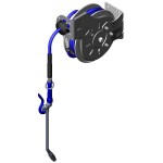 T&S B-7242-10 50' Open Epoxy Coated Steel Hose Reel with EB-2322 Extended Spray Wand