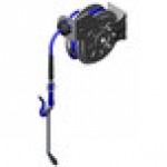 T&S B-7242-10 50' Open Epoxy Coated Steel Hose Reel with EB-2322 Extended Spray Wand