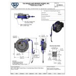 T&S B-7242-10 50' Open Epoxy Coated Steel Hose Reel with EB-2322 Extended Spray Wand