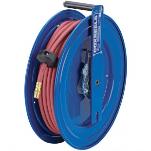 Coxreels SR19-M450 Spring Rewind Right Side Mount Air, Water, and Oil Hose Reel with (1) Medium Pressure 1/2