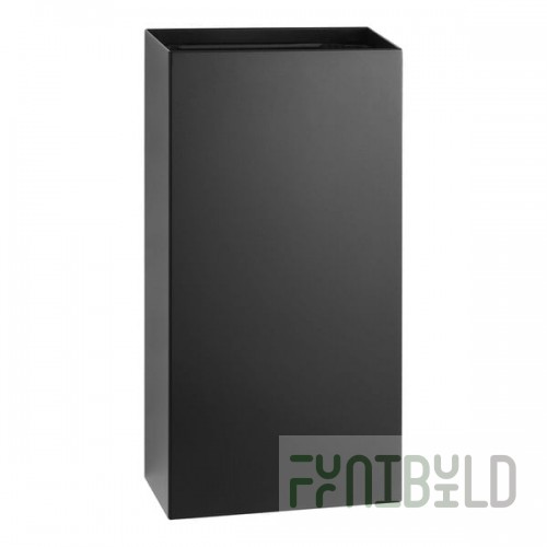 Bobrick Fino B-9279.MBLK 6 Gallon Surface-Mounted Stainless Steel Trash Can with Matte Black Finish