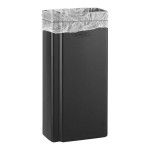 Bobrick Fino B-9279.MBLK 6 Gallon Surface-Mounted Stainless Steel Trash Can with Matte Black Finish Bobrick Fino B-9279.MBLK 6 Gallon Surface-Mounted Stainless Steel Trash Can with Matte Black Finish