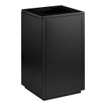 Lancaster Table & Seating 25 Gallon Black Steel Square Decorative Trash Can with Open Top Lid Lancaster Table & Seating 25 Gallon Black Steel Square Decorative Trash Can with Open Top Lid