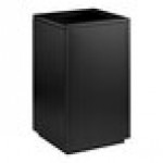 Lancaster Table & Seating 25 Gallon Black Steel Square Decorative Trash Can with Open Top Lid Lancaster Table & Seating 25 Gallon Black Steel Square Decorative Trash Can with Open Top Lid