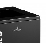 Lancaster Table & Seating 25 Gallon Black Steel Square Decorative Trash Can with Open Top Lid Lancaster Table & Seating 25 Gallon Black Steel Square Decorative Trash Can with Open Top Lid
