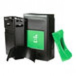 Commercial Zone Avante 30 Gallon Green Polyethylene Rectangular Indoor / Outdoor Shallow Modular Single-Stream Compost Bin with Canopy Top
