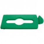 Rubbermaid® 2007887 Slim Jim Recycling Green Rectangular Hinged Mixed Recycling Lid Insert