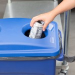 Rubbermaid® FG269288BLUE Slim Jim Blue Rectangular Recycling Container Bottle / Can Lid Rubbermaid® FG269288BLUE Slim Jim Blue Rectangular Recycling Container Bottle / Can Lid