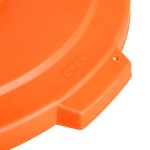 Carlisle 84103324 Bronco 32 Gallon Orange Flat Round Trash Can Lid
