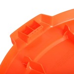 Carlisle 84103324 Bronco 32 Gallon Orange Flat Round Trash Can Lid