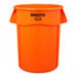 Rubbermaid® BRUTE 2119308 32 Gallon Orange Round High Visibility Trash Can