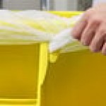 Rubbermaid® FG265500YEL BRUTE 55 Gallon Yellow Round Trash Can