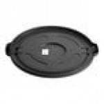 Advantage Supplies 55 Gallon Black Round Commercial Trash Can Lid