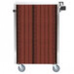 Lakeside 815RM 4 Shelf Medium Duty Stainless Steel Utility Cart with Enclosed Base and Red Maple Finish - 16 7/8 Lakeside 815RM 4 Shelf Medium Duty Stainless Steel Utility Cart with Enclosed Base and Red Maple Finish - 16 7/8