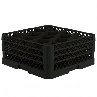 Vollrath TR18JJJ Traex® Rack Max Full-Size Black 12-Compartment 7 7/8